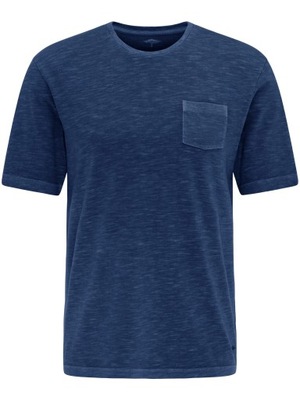 T-shirt męski bawełniany niebieski z kieszonką rozmiar L