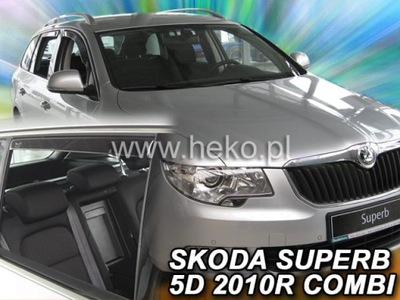 DEFLECTORES HEKO SKODA SUPERB 2 II UNIVERSAL DELANTERO+TRASERO  