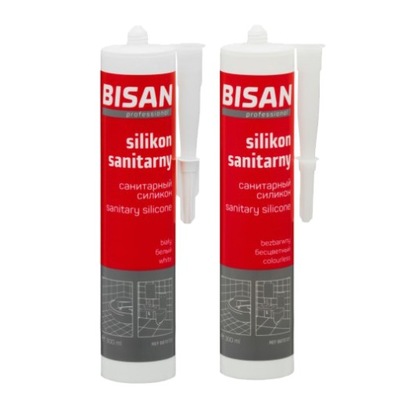 Silikon sanitarny Bisan biały 300 ml