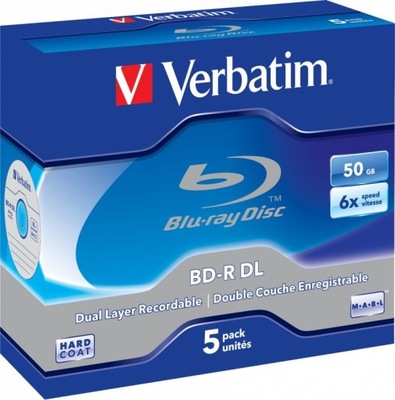 Verbatim BD-R DL 50GB 6x 43748 jewel case 5 sztuk