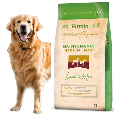 FITMIN Medium Maxi Maintenance Lamb&Rice 12kg