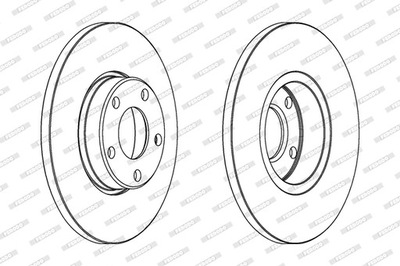 DISCOS DE FRENADO PARTE DELANTERA FERODO DDF324  