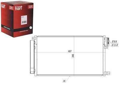 КОНДЕНСАТОР КОНДЕНСАТОР КОНДИЦИОНЕРА MITO 1.4T 16V 08- HART