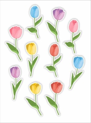 Dekoracje okienne dwustronne Tulipany