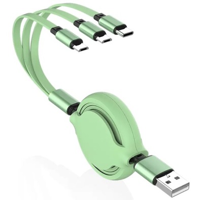 ZWIJANY Kabel przewód USB do szybkiego ładowania microUSB/Lightning/USB-C