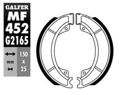 КОЛОДКИ ТОРМОЗНЫЕ ПЕРЕД SR 125 82-97, SR 250 80-90, ЗАД CPI ARAGON 125 '07-