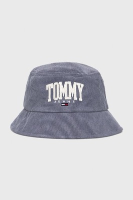 Tommy Jeans Kapelusz sztruksowy AM0AM08413.PPYY kolor fioletowy AM0AM08413.