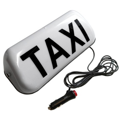 FARO TAXI DIODO LUMINOSO LED BLANCA CON INSCRIPCIÓN KOGUT SYGNALIZATOR GAPA AL MAGNES CON CLAVIJA  