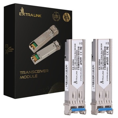 Extralink Sfp 1.25G 2-Pack | Moduł Sfp | 1,25Gbps, Lc/upc, 1310Nm, 2Km, Sin
