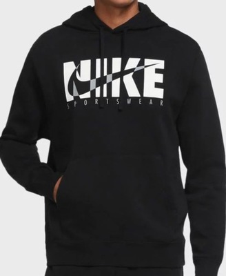 Nike męska bluza sportowa czarna z kapturem logo XL