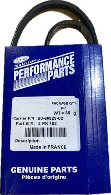 РЕМЕНЬ НАСОСА ВОДЫ, BELT WATER PUMP 3PK782 CARRIER SUPRA, VECTOR 50-60329-02