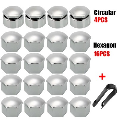 20pcs/set 17mm Wheel Nut Bolt Cover Caps Kits For Ford Peugeot Citro~21997 