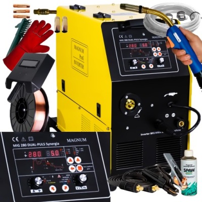 MIGOMAT SPAWARKA INWERTOROWA MIG/MAG 280 MMA Magnum DUAL PULS AL Zestaw
