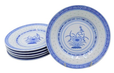 6 talerzy deserowych porcelana ryżowa China