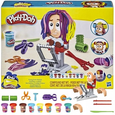 Ciastolina Hasbro Play-Doh Fryzjer F1260 zestaw z 8 tubami