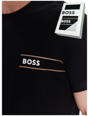 T-shirt męski czarny BOSS - M