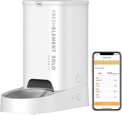 PETKIT Automatyczny Dozownik Karmy dla Kotów i Psów, 2.4G WiFi, 3L