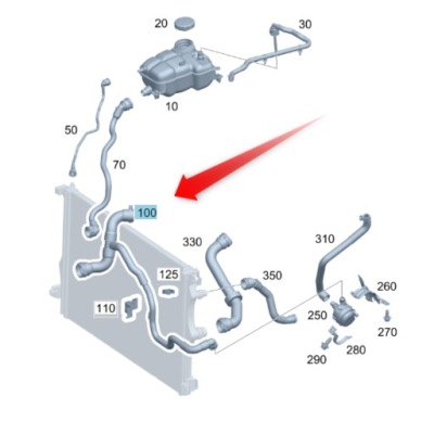 Шланг гибкий жидкость охлаждающий a1775011701 фото №1