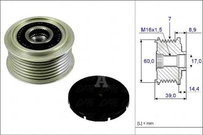 RUEDA POLEA ALTERNADOR HYUNDAI HD LIGHT H-1 CARGO  