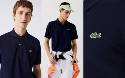 X1B012 LACOSTE CZARNA KOSZULKA POLO LOGO M