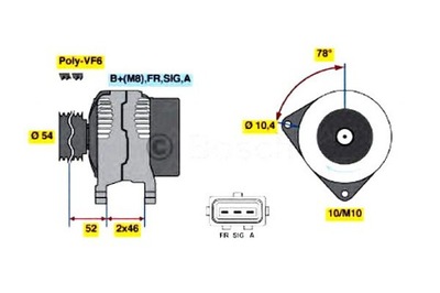 BOSCH GENERADOR FORD C-MAX 07-  