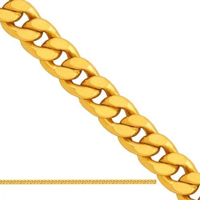 Złoty łańcuszek 45 cm dmuchany pancerka 585