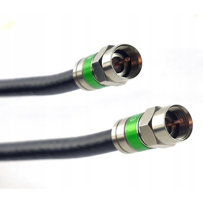 Kabel antenowy kompresowane wtyki F | 0,5m