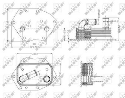 РАДИАТОР МАСЛА NRF 31313