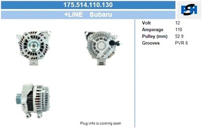 BV PSH ALTERNADOR SUBARU 110A ALTERNADOR  