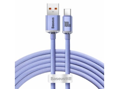 Kabel USB - USB Typ-C BASEUS Crystal Shine 100W 2m