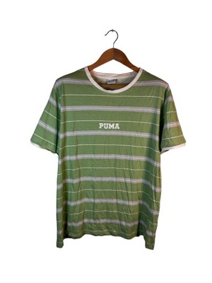 Koszulka w paski Puma zielona Logo XL