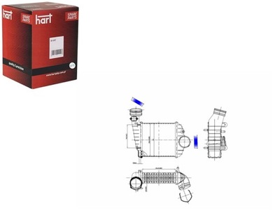 INTERCOOLER AUŠINTUVAS ORO VW-PASSAT 00- HART 