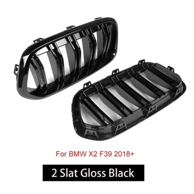 KRADA NERKOWA PARA BMW 2 PIEZAS F39 SUV SPORTS RACING REJILLA DE RADIADOR GLOSS BLACK ABS AKCESOR  