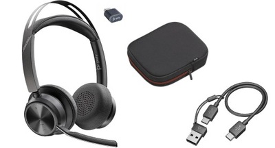 Poly Voyager Focus 2 USB-C-C +USB-C/A adapter słuchawka wyciszenie hałasu