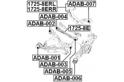 САЙЛЕНТБЛОК РЫЧАГА AUDI ЗАД A4 A6 EXEO 04- FEBEST