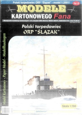 Modele Kartonowego Fana Torpedowowiec ORP Ślązak