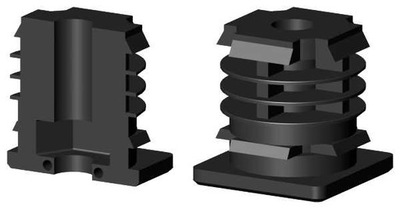 Wkładka plastikowa do rura kwadratowa 35x35x1-2