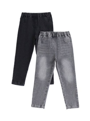 SHEIN SPODNIE JEANSOWE SZARE DZIEWCZĘCE 116CM 1ŁKB