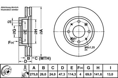 ATE ДИСКИ ТОРМОЗНЫЕ ТОРМОЗНЫЕ 2 ШТУКИ. ПЕРЕД KIA CERATO I 1.5D-2.0D 03.04-12.09