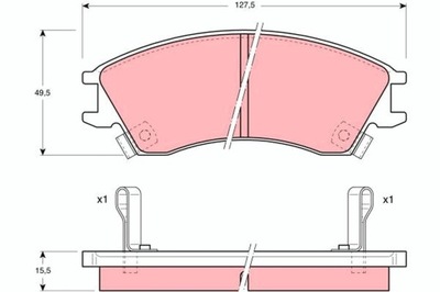 КОЛОДКИ ТОРМОЗНОЙ SUBARU JUSTY 90-95