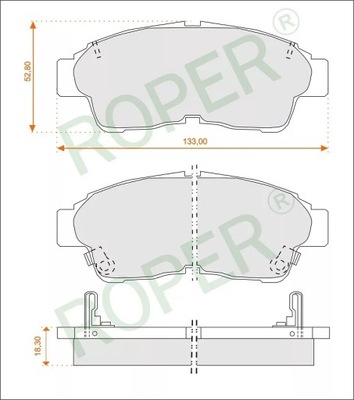 Тормозные колодки перед toyota celica corolla фото №1