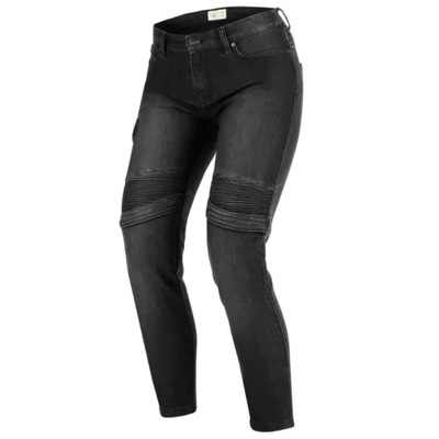 BROGER DAMSKIE PANTALONES JEANSY MOTOCICLETA OHIO LADY TAPERED FIT BLACK 36/30  