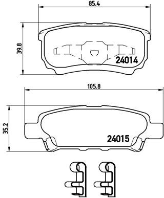 КОЛОДКИ ГАЛЬМІВНІ ЗАД CHRYSLER DODGE MITSUBISHI