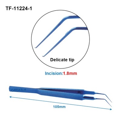 1 szt. Kleszczy podkręcone proste Capsulorhexis z