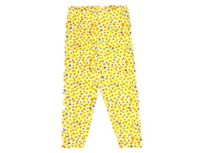 NOWE C&A legginsy KWIATKI żółte 92