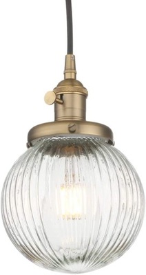 Lampa wisząca Yosoan prążkowana kula VINTAGE