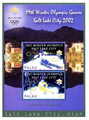 Palau 2002 Znaczki Blok 150 ** sport igrzyska olimpijskie Olimpiada narty