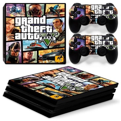 Naklejki nadają się do Dla PS4 Pro GTA 5 PVC skór