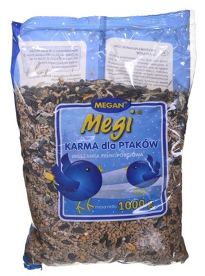 MEGAN Megi Karma zimowa w worku - mieszanka pełnoporcjowa dla ptaków - 1 kg