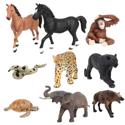 Baosity 9 sztuk realistyczny model zwierzęcia, figurka zwierząt rzeźba